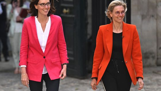 Amélie de Montchalin, ministre de la Transition écologique et Agnès Pannier-Runacher, ministre de la Transition énergétique à Paris le 20 mai 2022. ©AFP - EMMANUEL DUNAND