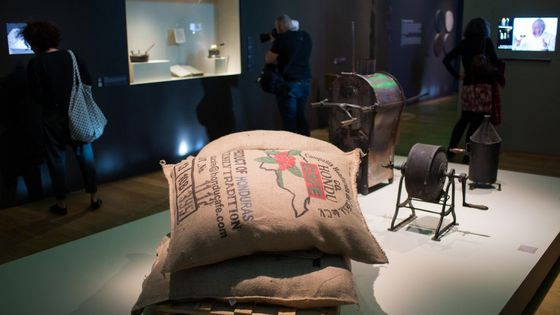 D'où vient cette petite graine tant appréciée ? Pourquoi en boit-on au quotidien ? Des questions à laquelle répond l'exposition "Café in" le temps d'une balade ©AFP - BERTRAND LANGLOIS