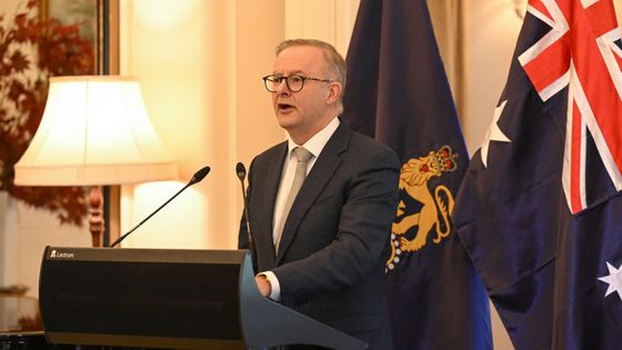 Le nouveau premier ministre australien, Anthony Albanese, 23 mai 2022 ©AFP - SAEED KHAN
