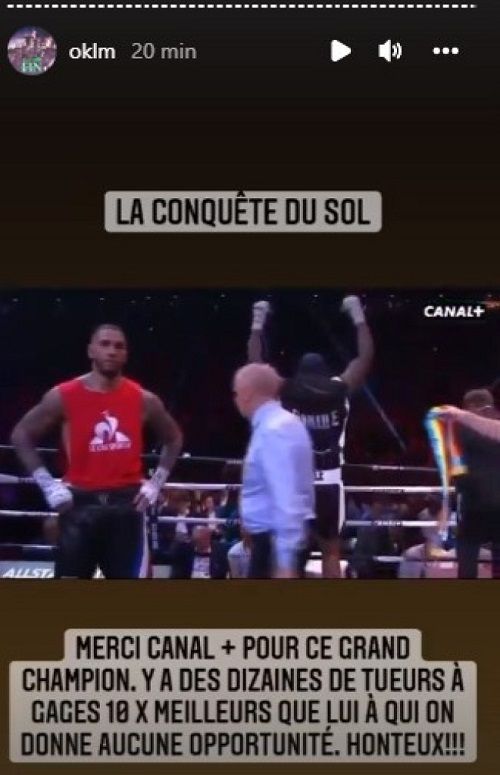 Capture d'écran story Instagram de Booba
