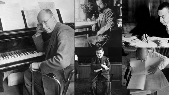 S.Prokofiev ; C.Debussy ; S.Rachmaniniv ; G.Enesco ; I.Stravinsky ©Getty - Henri Manuel ; ullstein bild ; Thurston Hopkins/Picture Post/Hulton ; Ernst Haas Archive ;
