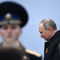 Vladimir Poutine lors des commémorations du 9 mai à Moscou.