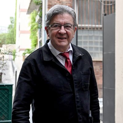 Le leader du mouvement de gauche français La France Insoumise (LFI) Jean-Luc Melenchon