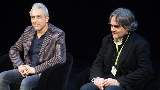 Antonio Fischetti et Riss de Charlier hebdo, novembre 2019 ©Maxppp - PHOTOPQR/DNA