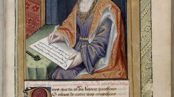 Les Héroïdes d'Ovide : Pénélope, miniature sur parchemin attribuée à Robinet Testard (1471-1533)) - berkeley.edu