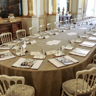 Le salon Murat, à l'Elysée, où se tient le Conseil des ministres.