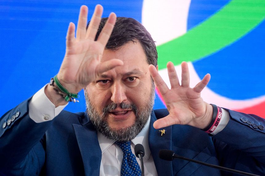 Matteo Salvini à Rome le 14 mai 2022