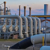 La centrale de Mallnow en Allemagne, l'un des principaux points d'arrivée du gaz russe en Europe