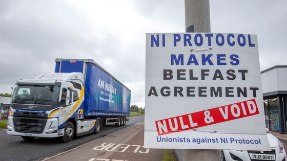 Le texte est notamment tenu pour responsable par ses détracteurs de difficultés d'approvisionnement en Irlande du Nord ©AFP - Paul Faith