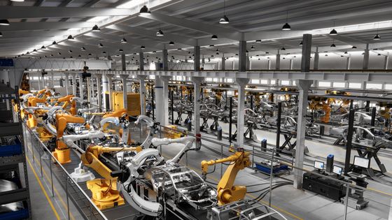 Voitures en ligne de production en usine - ©Getty - Alvarez