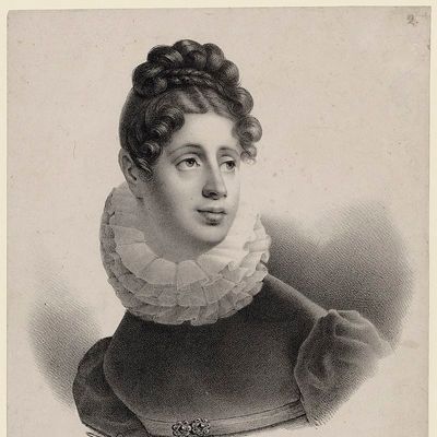 Portrait de la compositrice Sophie Gail par le peintre Eugène Isabey (1826)
