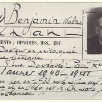 Carte de lecteur à la BnF de Walter Benjamin, 1940