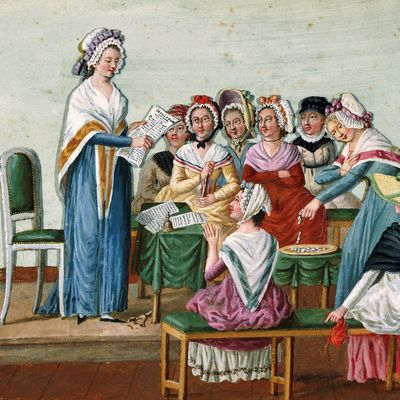 Club patriotique des femmes par le dessinateur Jean-Baptiste Lesueur, 1789-1795