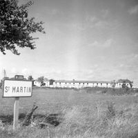 Prison de Saint-Martin-de-Ré, en octobre 1950, sur l'île de Ré.