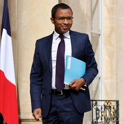 Le ministre de l’éducation nationale et de la jeunesse, Pap Ndiaye, lors du premier premier conseil des ministres du gouvernement d'Elisabeth Borne, le 23 mars