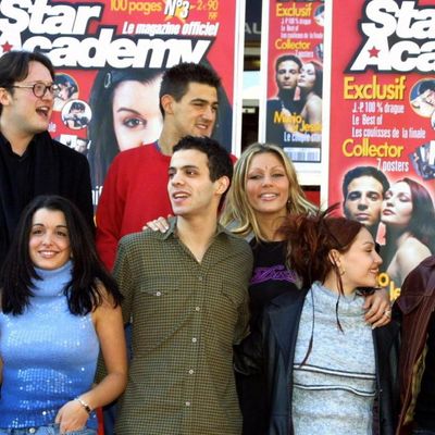 Les premiers candidats de la "Star Academy" de TF1, en janvier 2002.