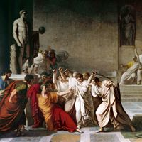 Mort de Jules César au Sénat romain, Vincenzo Camuccini, Museo Nazionale di Capodimonte, Napoli