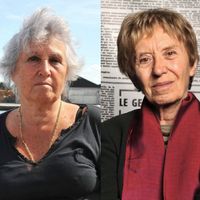 L'historienne Michelle Perrot et l'écrivaine Wassila Tamzali