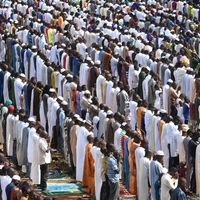 Des musulmans célébrant l'Aïd al-Adha le 24 septembre 2015 à Ouagadougou, au Burkina Faso
