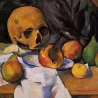 Nature morte au crâne, de Paul Cézanne