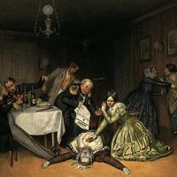 Pavel Fedotov, Un homme meurt du choléra, 1846-1848