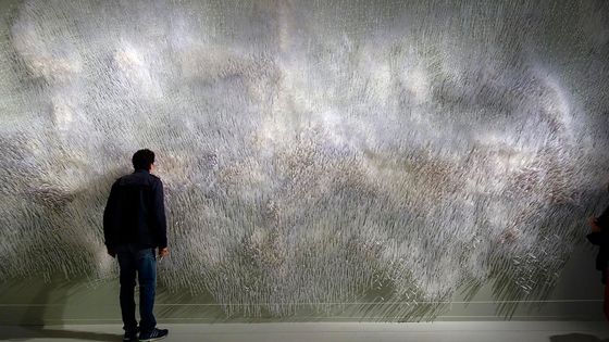 "La Chasse" installation olfactive réalisée entre 2014 et 2016 par Julie C. Fortier, composée de 92 000 touches à parfum.