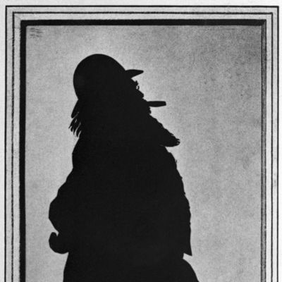 Dessin de Otto Böhler représentant Johannes Brahms allant au Red Hedge Hog, un endroit de convivialité pour lui et ses amis.