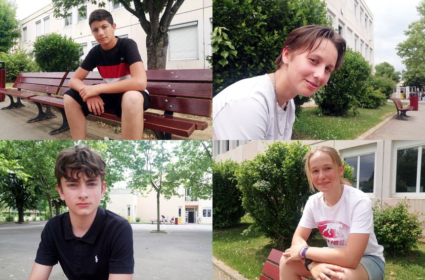 Yanis, Liberty, Lucas et Justine (de gauche à droite, de haut en bas.)