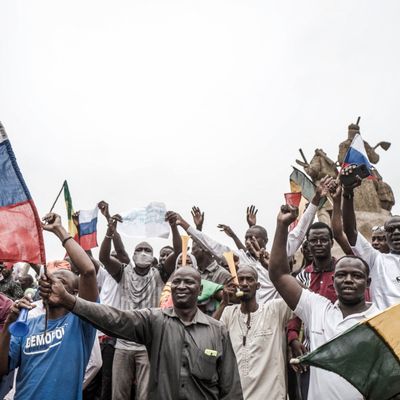Manifestation contre l'influence française à Bamako le 27 mai