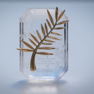 La Palme d'Or du court-métrage photographiée en mai 2019