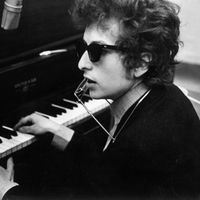 Bob Dylan en 1965 au studio Columbia Studio à New York