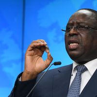 Le Président sénégalais Macky Sall lors du sommet Afrique-UE à Bruxelles en février 2022.