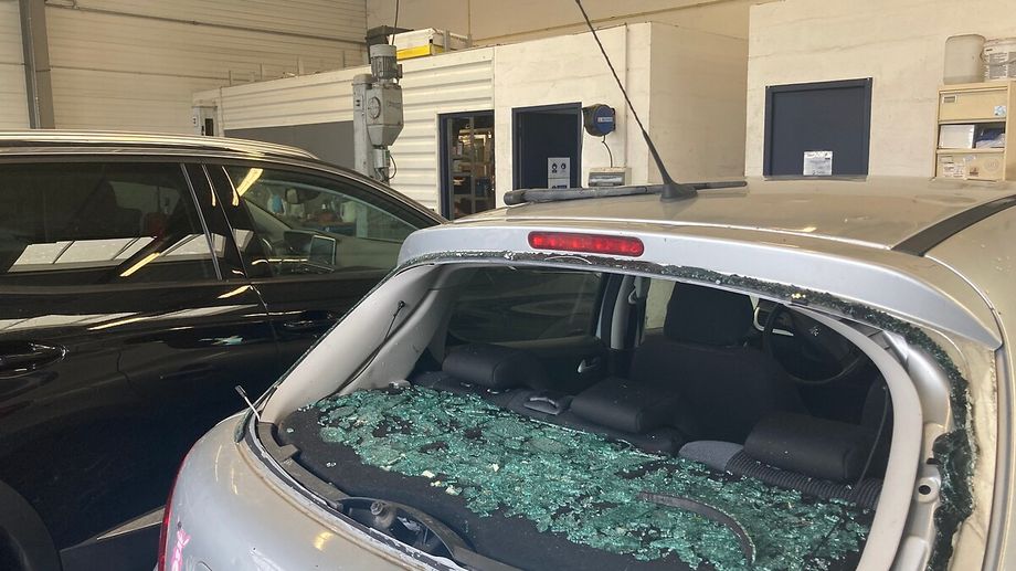 Orages de gr�le en Dordogne : 