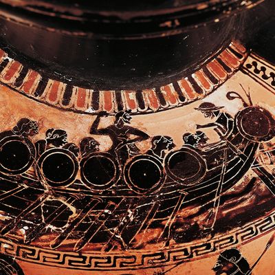 Navire grec. Vase du VIe siècle avant J.-C. Paris, Musée du Louvre