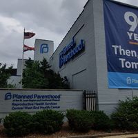 Bâtiment Planned Parenthood : dans le Missouri, il ne restait qu’une seule clinique pratiquant l’IVG à Saint-Louis, ces services sont désormais fermés.