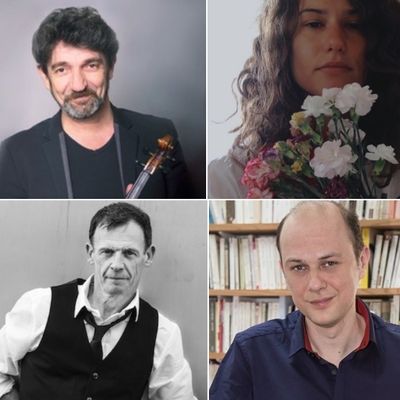 De gauche à droite : Christophe Dilys, Laurent Valero, Sofia Anastasio, Chloë Cambreling, Olivier Danrey et Laurent Lefrançois