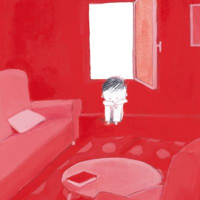 Extrait de l'album "La Croûte", de Charlotte Moundlic et Olivier Tallec (illustrateur), paru en 2009 aux éditions Père Castor - Flammarion.