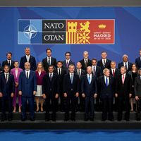 Sommet de l'OTAN au centre de congrès Ifema à Madrid, le 29 juin 2022.