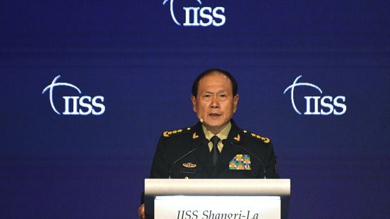 Le minister de la Défense chinois, le général Wei Fenghe, a pris la parole hier à Singapour, mettant en garde les Américains sur Taiwan. ©AFP - Then Chih Wey / XINHUA / Xinhua via AFP