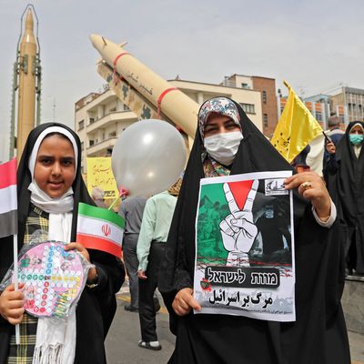 Manifetation anti-Israël à Téhéran (Iran) le 29/04/2022