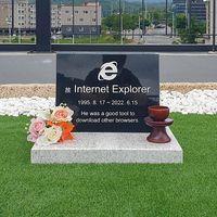 Pierre tombale d'Internet explorer en Corée