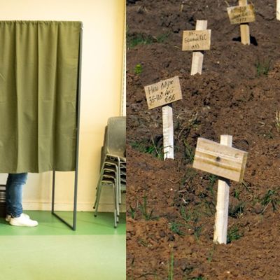 Elections législatives dans 1 semaine / Un cimetière à Marioupol