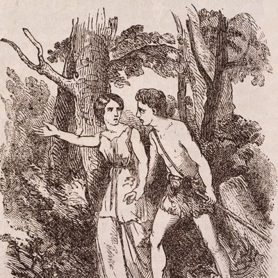 The pastoral loves of Daphnis and Chloe, illustration, Milan, Daelli, 1863.