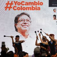 Élections en Colombie. La gauche gagne du terrain en Amérique Latine. Ici le candidat de la coalition du Pacte historique, Gustavo Petro, 29 mai 2022