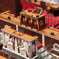 Le perchoir de l'Assemblée nationale, à Paris, le 21 juin 2022.