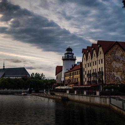 Le centre-ville de l'enclave de Kaliningrad, Russie, en juin 2018.