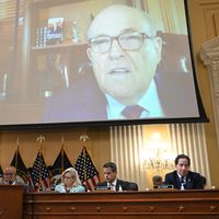Rudy Giuliani entendu le 13 juin 2022 par la Commission d'enquête parlementaire sur l'attaque du Capitole du 6 janvier 2020