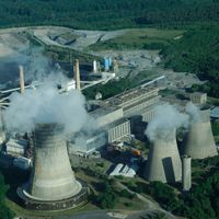 Une photo aérienne de la centrale à charbon de Saint-Avold (Moselle).