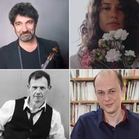 De gauche à droite : Christophe Dilys, Laurent Valero, Sofia Anastasio, Chloë Cambreling, Olivier Danrey et Laurent Lefrançois