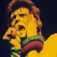 David Bowie en concert le 12 mai 1973 durant le Ziggy Stardust tour